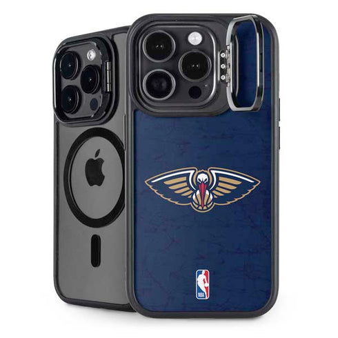 NBA New Orleans Pelicans Distressed iPhone 15 Pro Max Kickstand Case